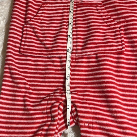 HB one piece pjs with hoody 6-9 months red/white - Picture 5 of 5